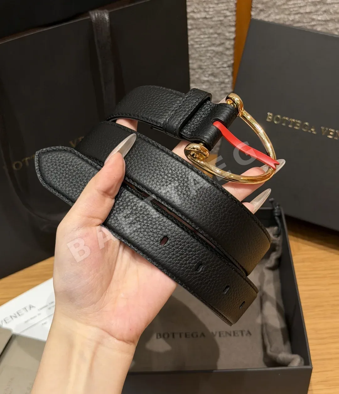 보테가베네타 호스빗 D링 가죽 벨트 상세 이미지 2