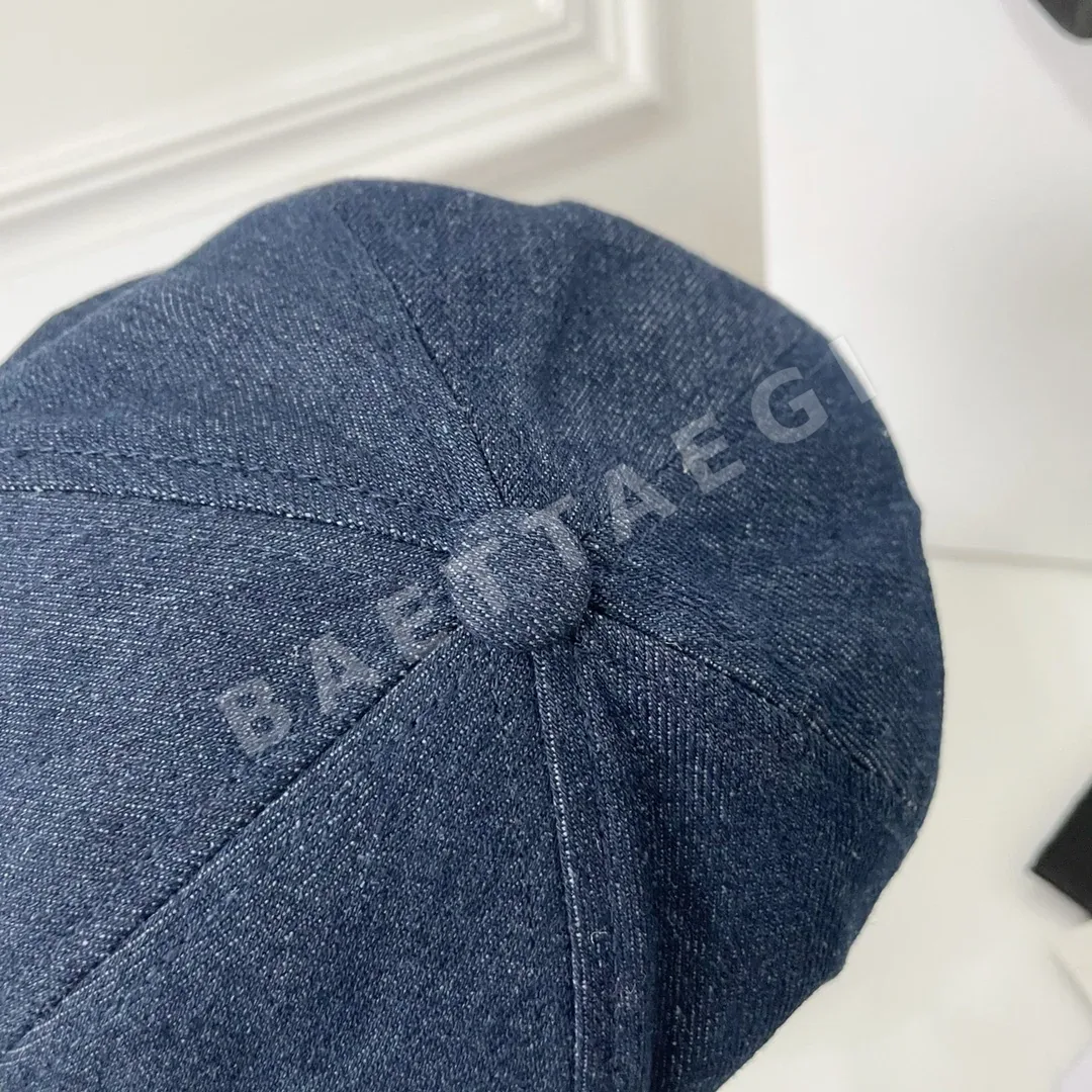 셀린느 다크 블루 데님 자수 베이스볼 캡 상세 이미지 6