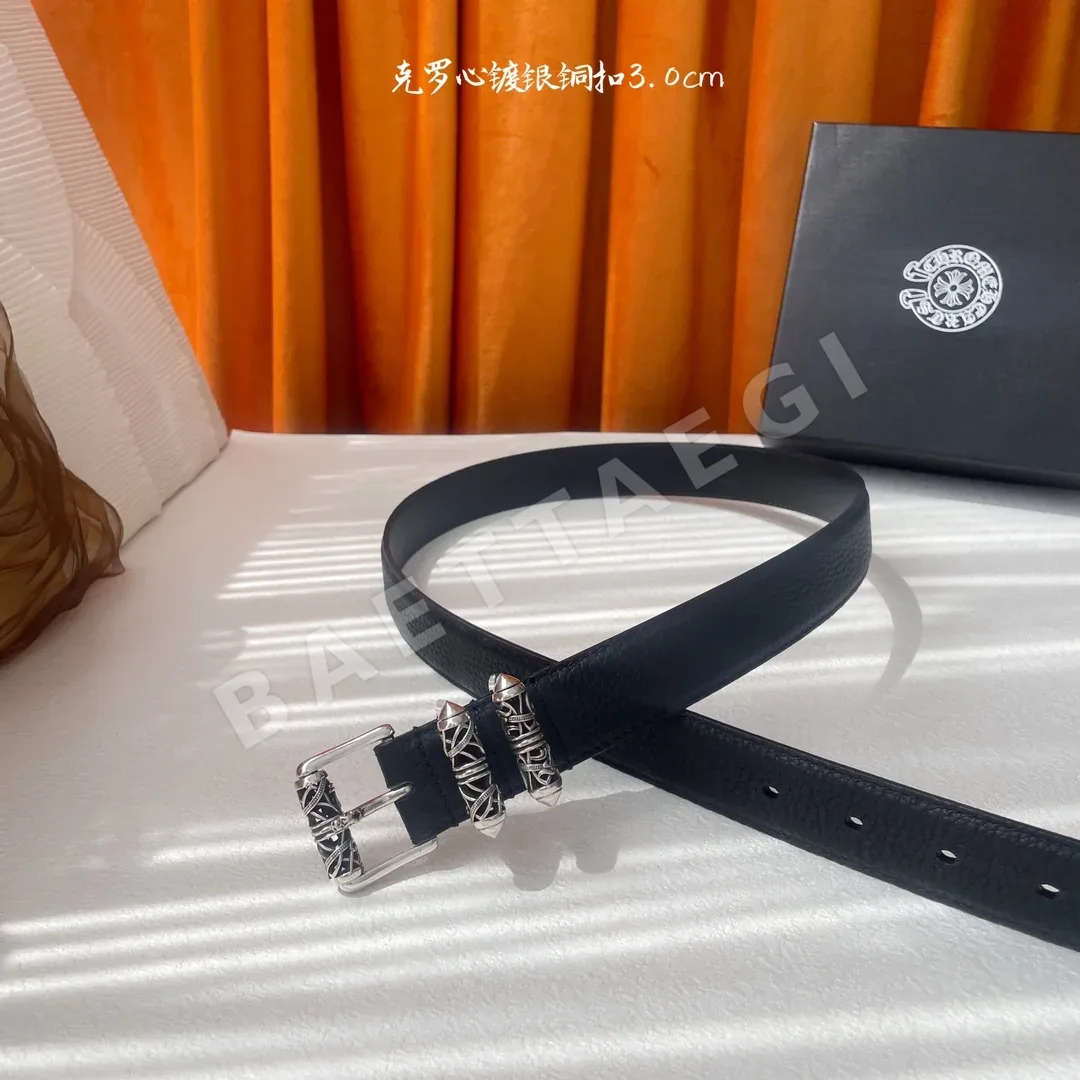 크롬하츠 켈틱 드래곤 스털링 실버 롤러 버클 벨트 상세 이미지 3