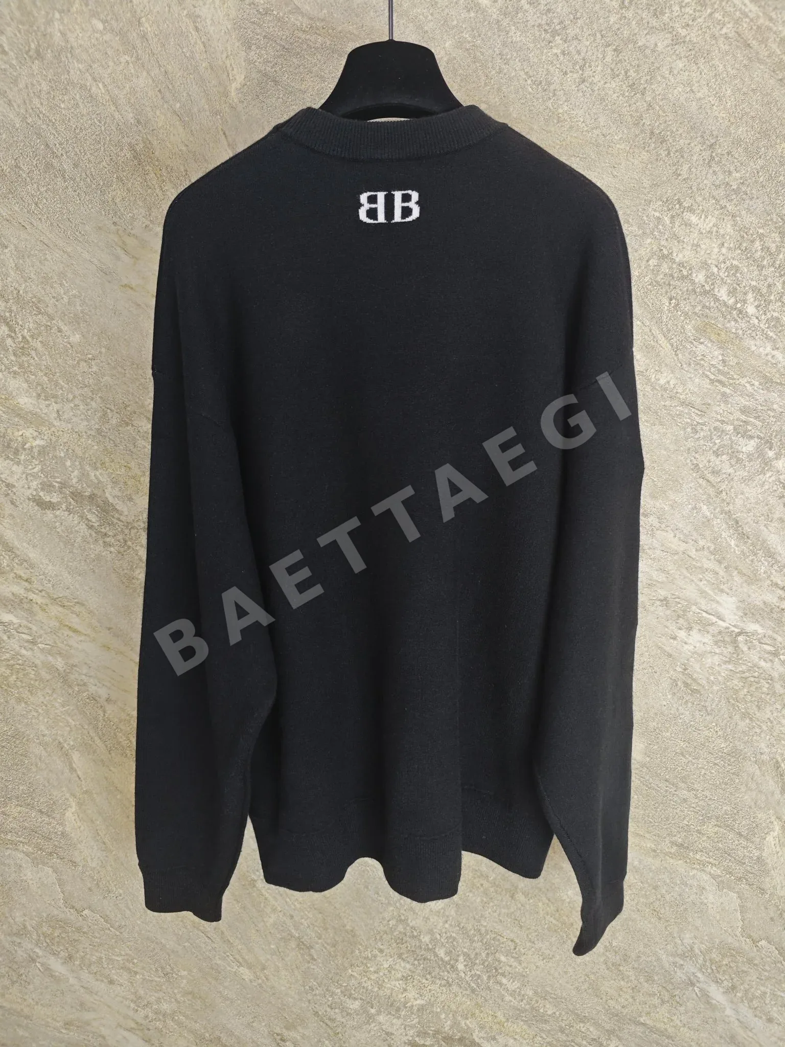발렌시아가 BB 자카드 니트 남성 긴팔 상세 이미지 2