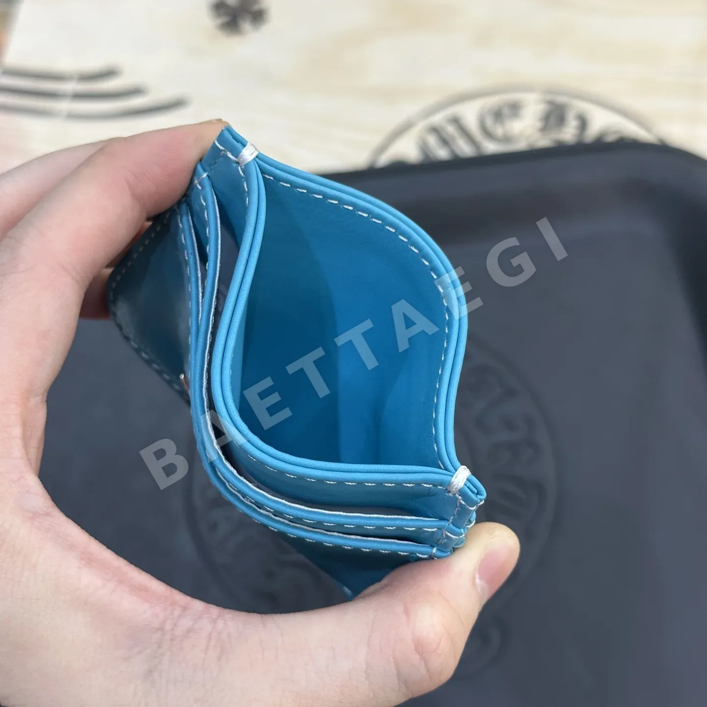 크롬하츠 램스킨 가죽 실버 카드 지갑 상세 이미지 6