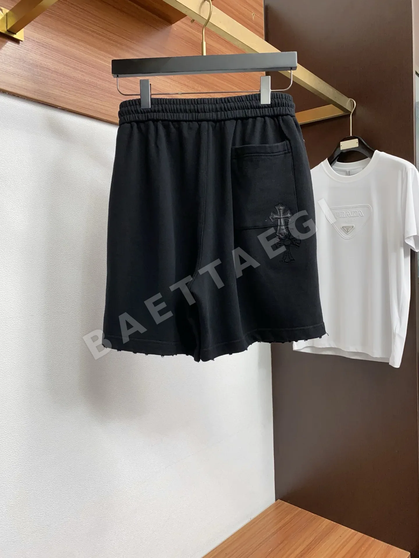 크롬하츠 테리 코튼 캐주얼 남성 반바지 상세 이미지 8