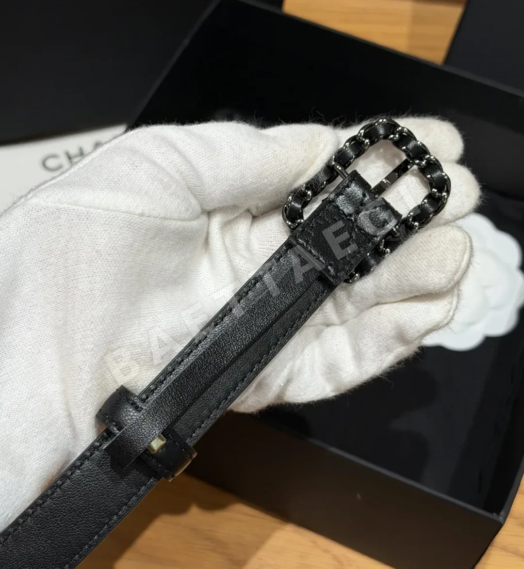 샤넬 퀼팅 램스킨 벨트 20mm 상세 이미지 4