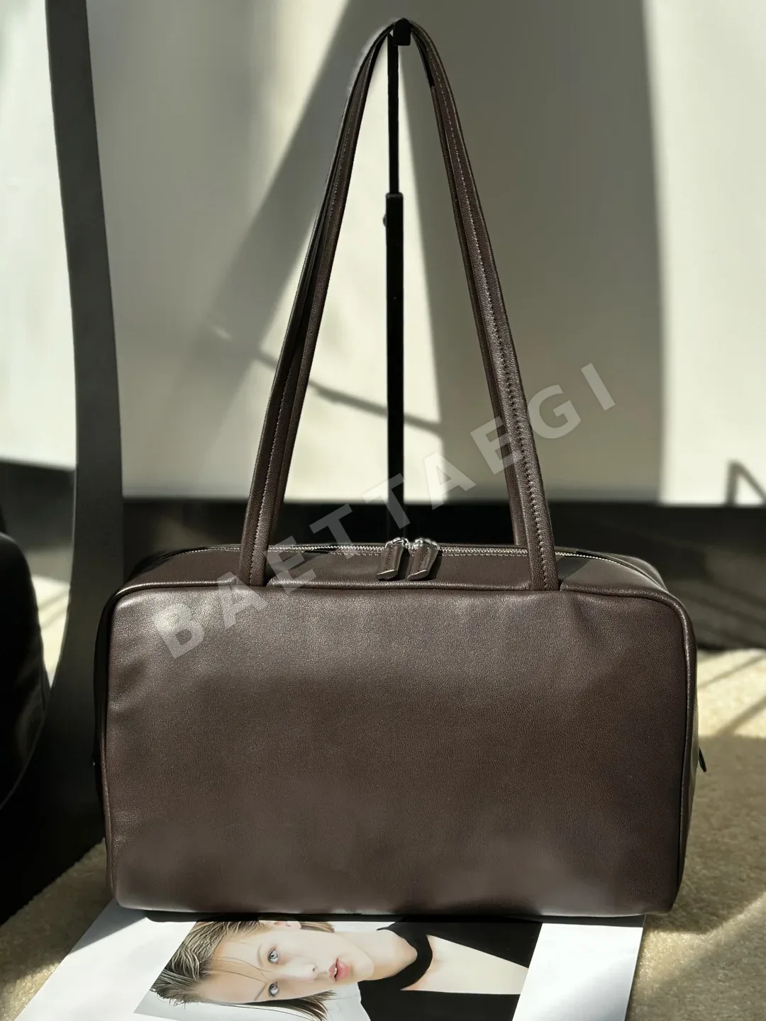 더로우 염색 램스킨 볼링백 76238