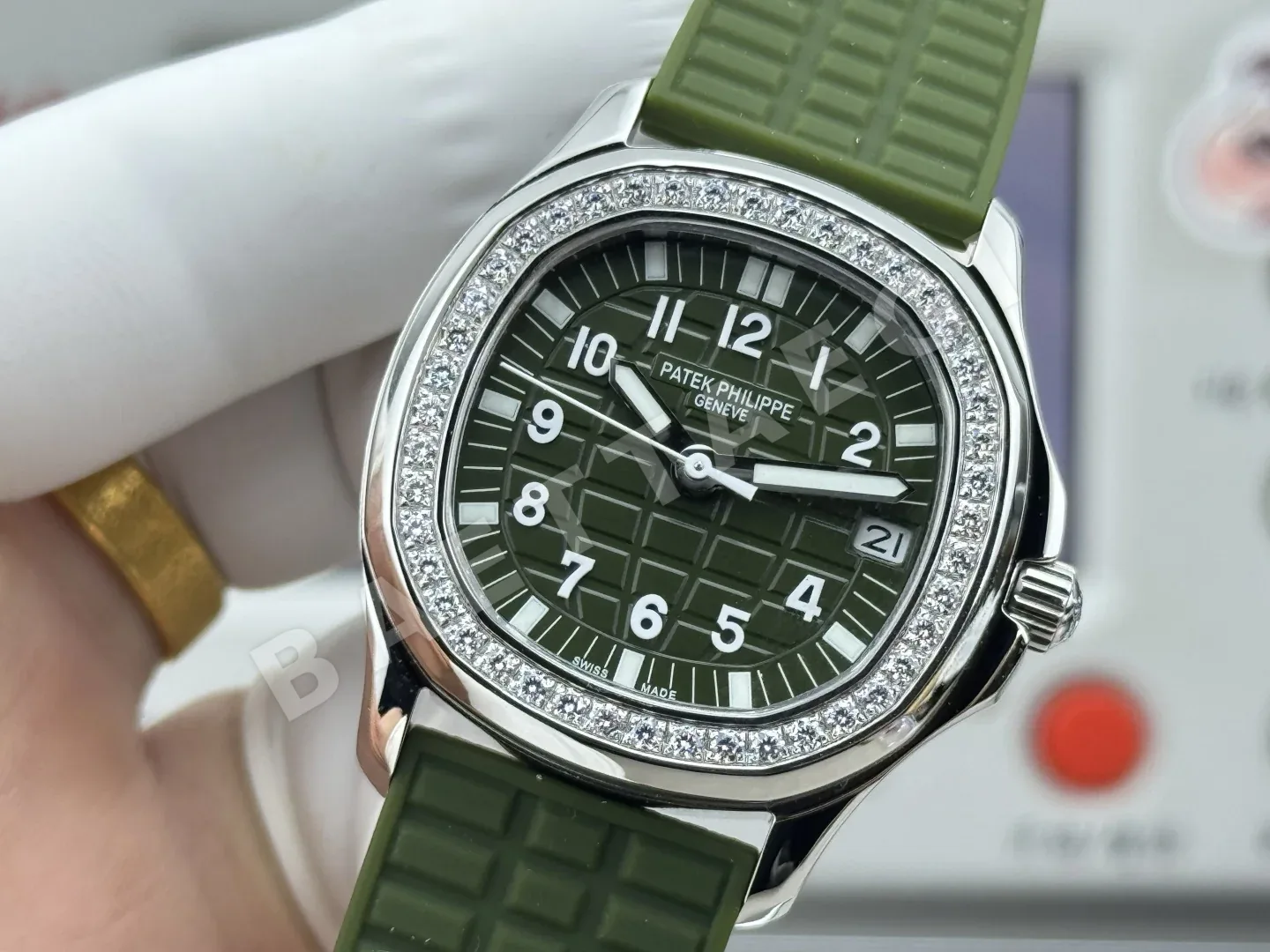 파텍필립 아쿠아넛 자동 여성용 GR 공장 레플리카 44065 Patek Philippe 상세 이미지 5