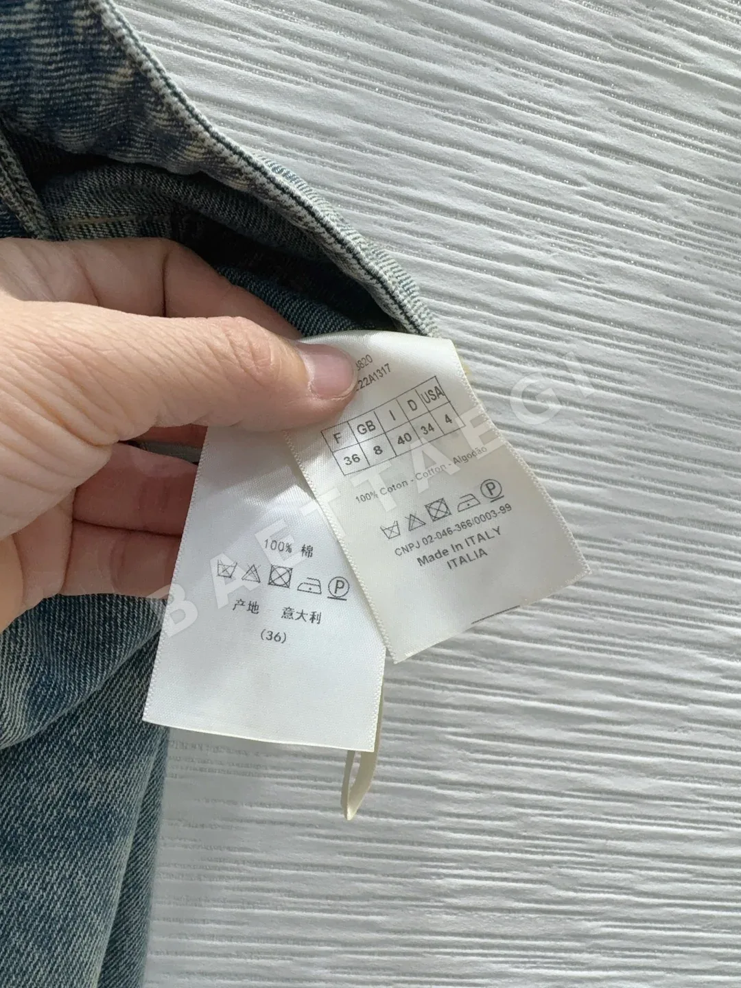 디올 발효 워시 데님 여성 바지 상세 이미지 8