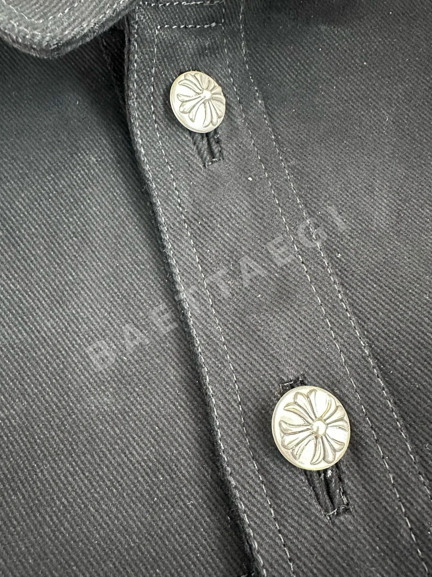 크롬하츠 블랙 트윌 데님 남성 자켓 상세 이미지 5