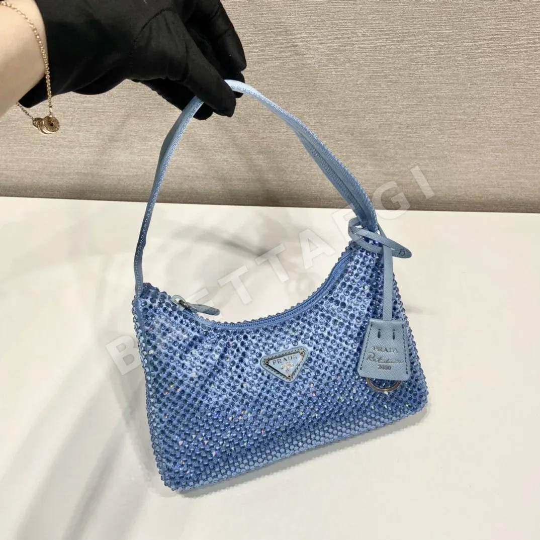 프라다 라인스톤 메시 호보백 1NE515 상세 이미지 3
