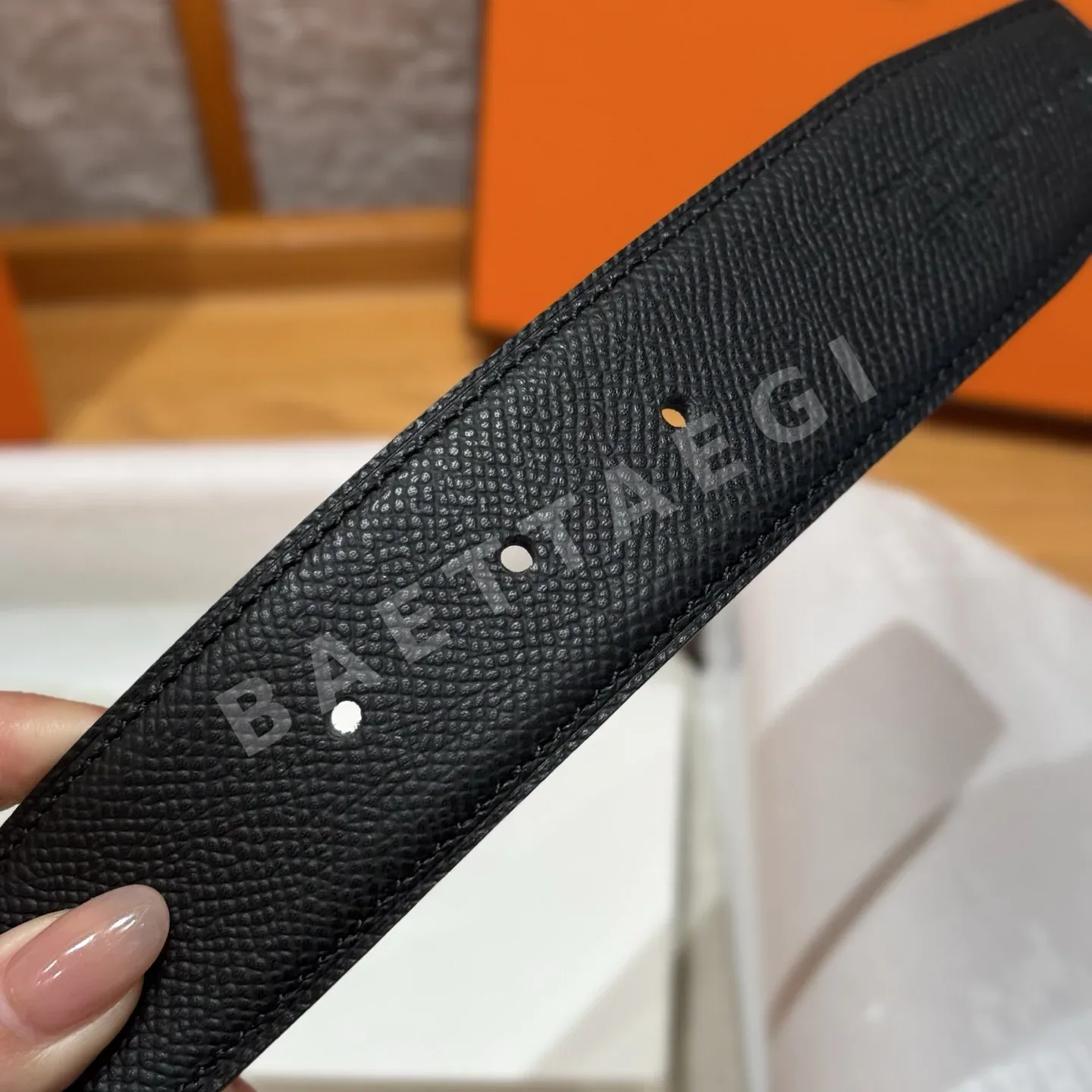 에르메스 리버시블 메탈 버클 남성 벨트 상세 이미지 8