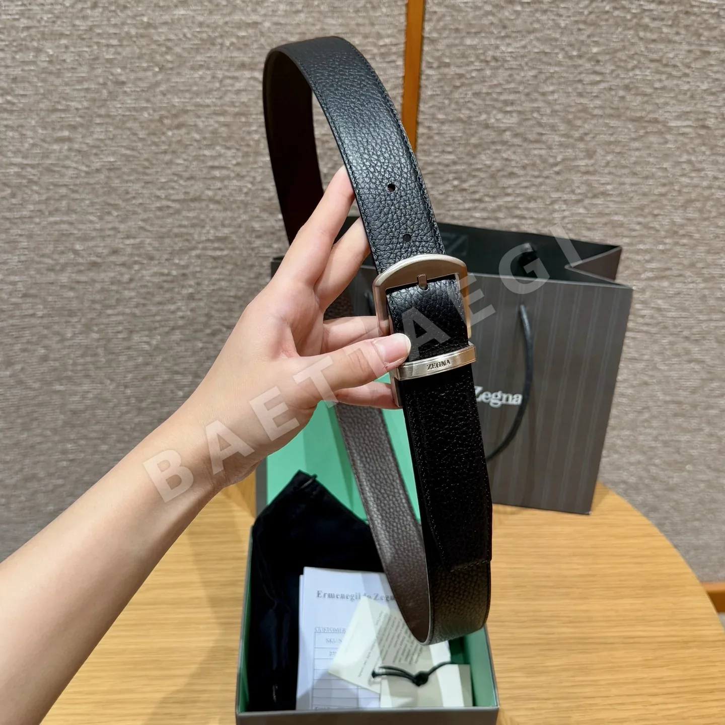 제냐 양면 가죽 벨트 상세 이미지 3