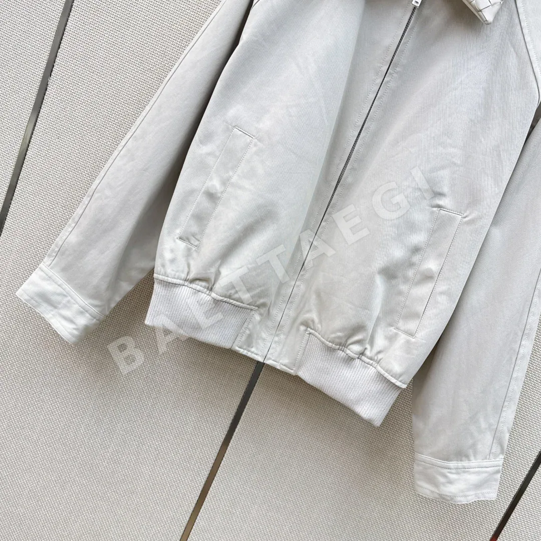보테가베네타 직조 가죽 카라 트렌치코트 자켓 상세 이미지 5
