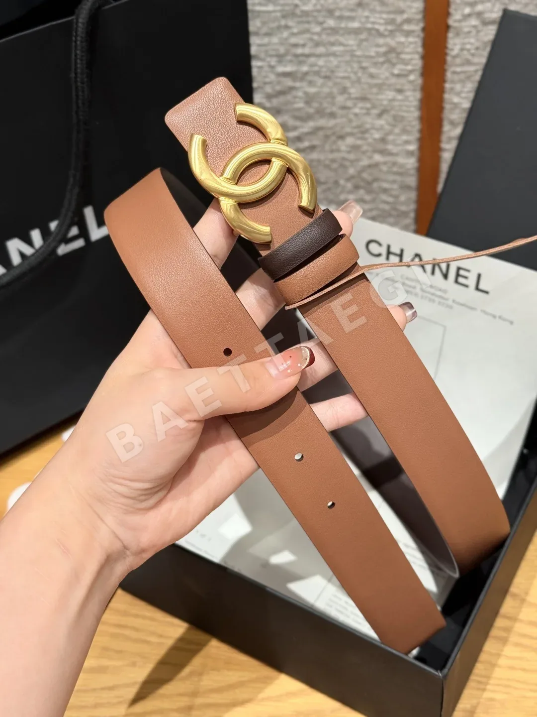 샤넬 양면 송아지가죽 벨트 상세 이미지 5