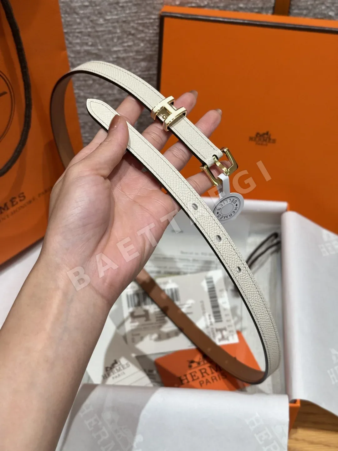 에르메스 팝 H 에포손 카프스킨 여성 벨트 상세 이미지 4