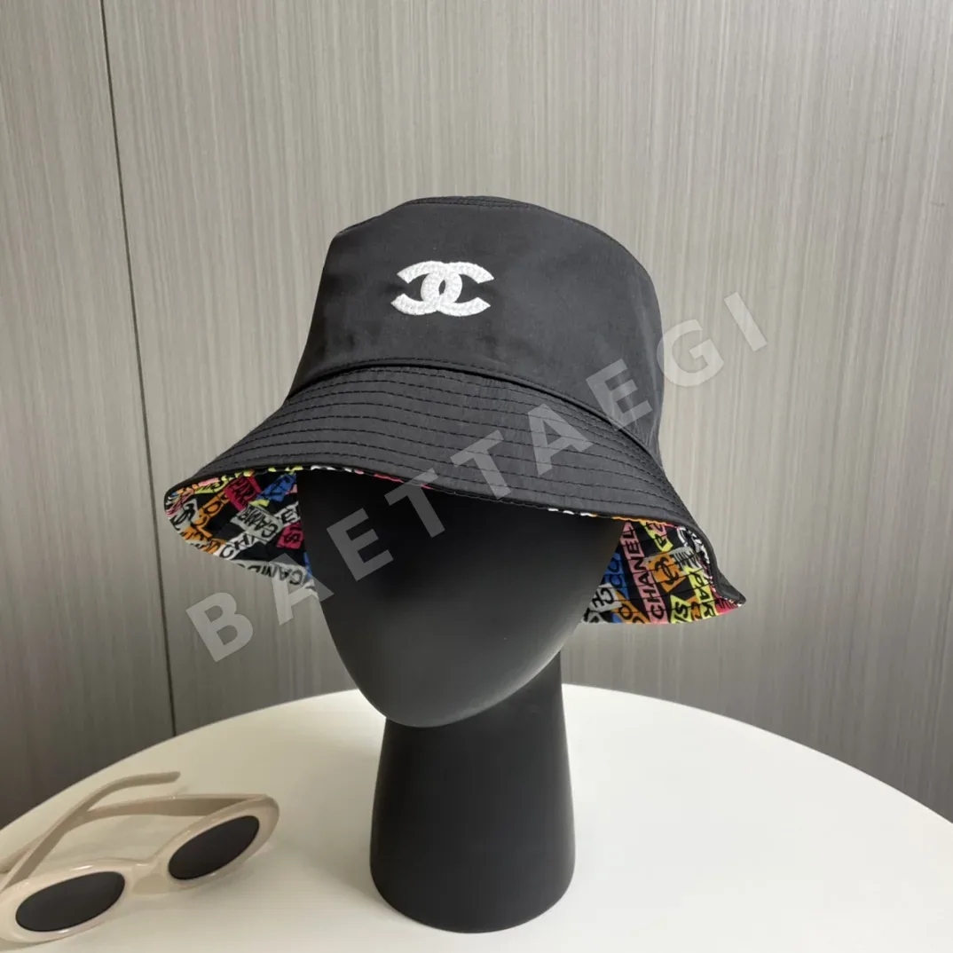 샤넬 더블 C 자수 버킷 햇 모자 상세 이미지 2