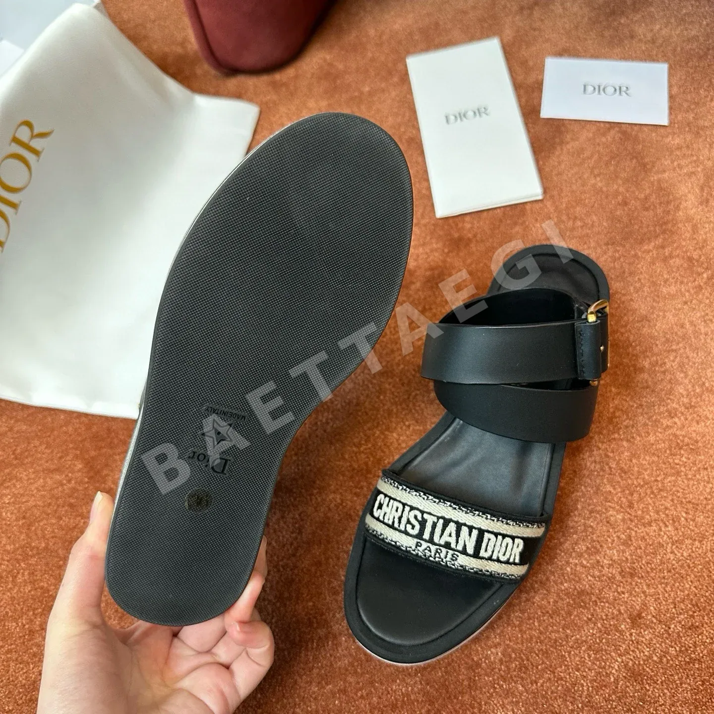 디올 드웨이 자수 플랫폼 샌들 8643 상세 이미지 6