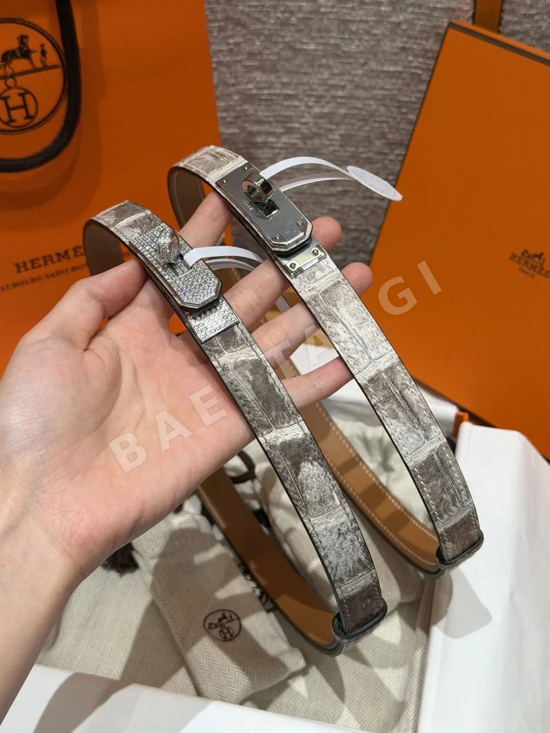 에르메스 히말라야 크로코다일 벨트 상세 이미지 2