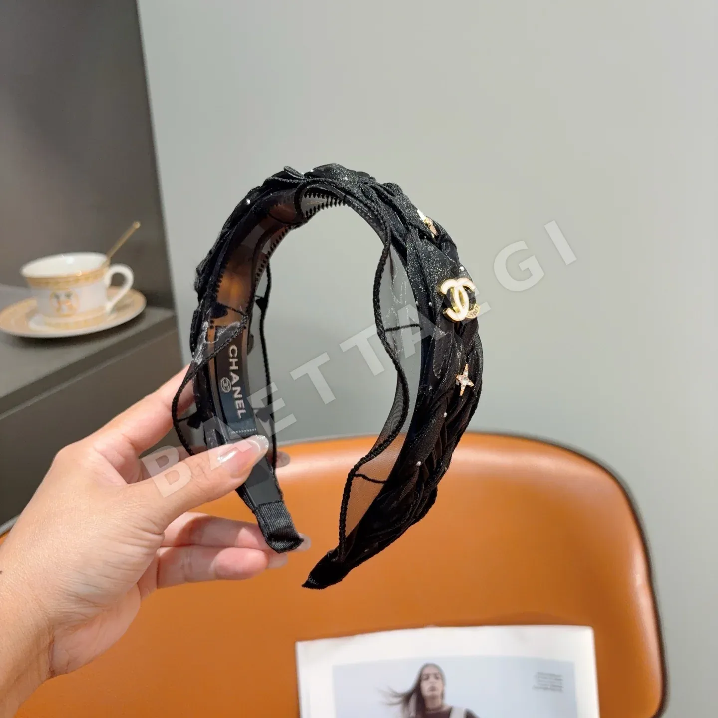 샤넬 와이드 브림 헤드밴드 헤어악세 상세 이미지 2