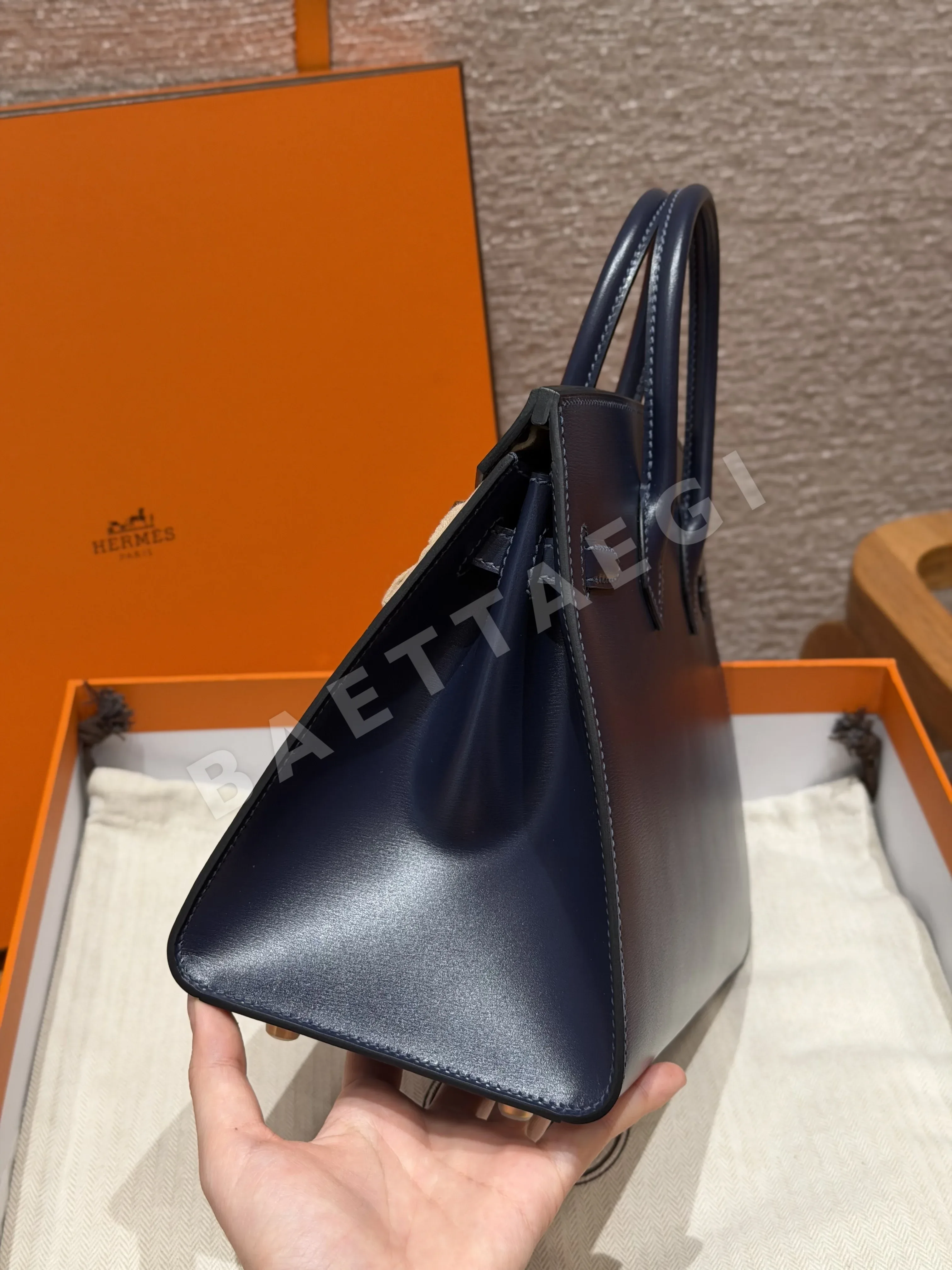 에르메스 버킨 25 블루 사파이어 가방 상세 이미지 13