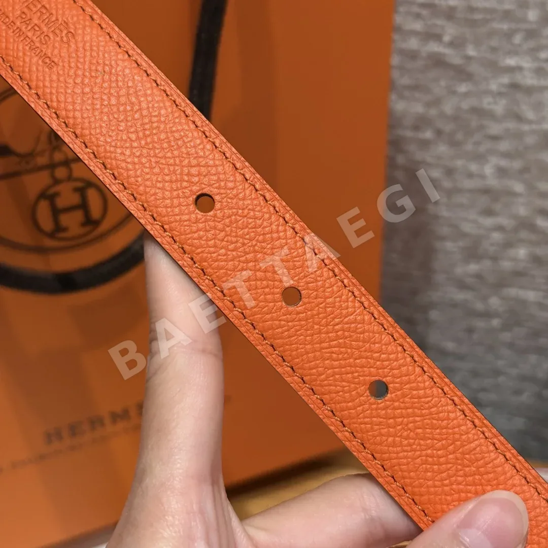 에르메스 카바리에레 양면 가죽 벨트 상세 이미지 5