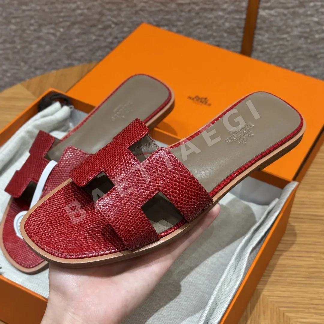에르메스 오란 도마뱀 가죽 샌들 상세 이미지 2