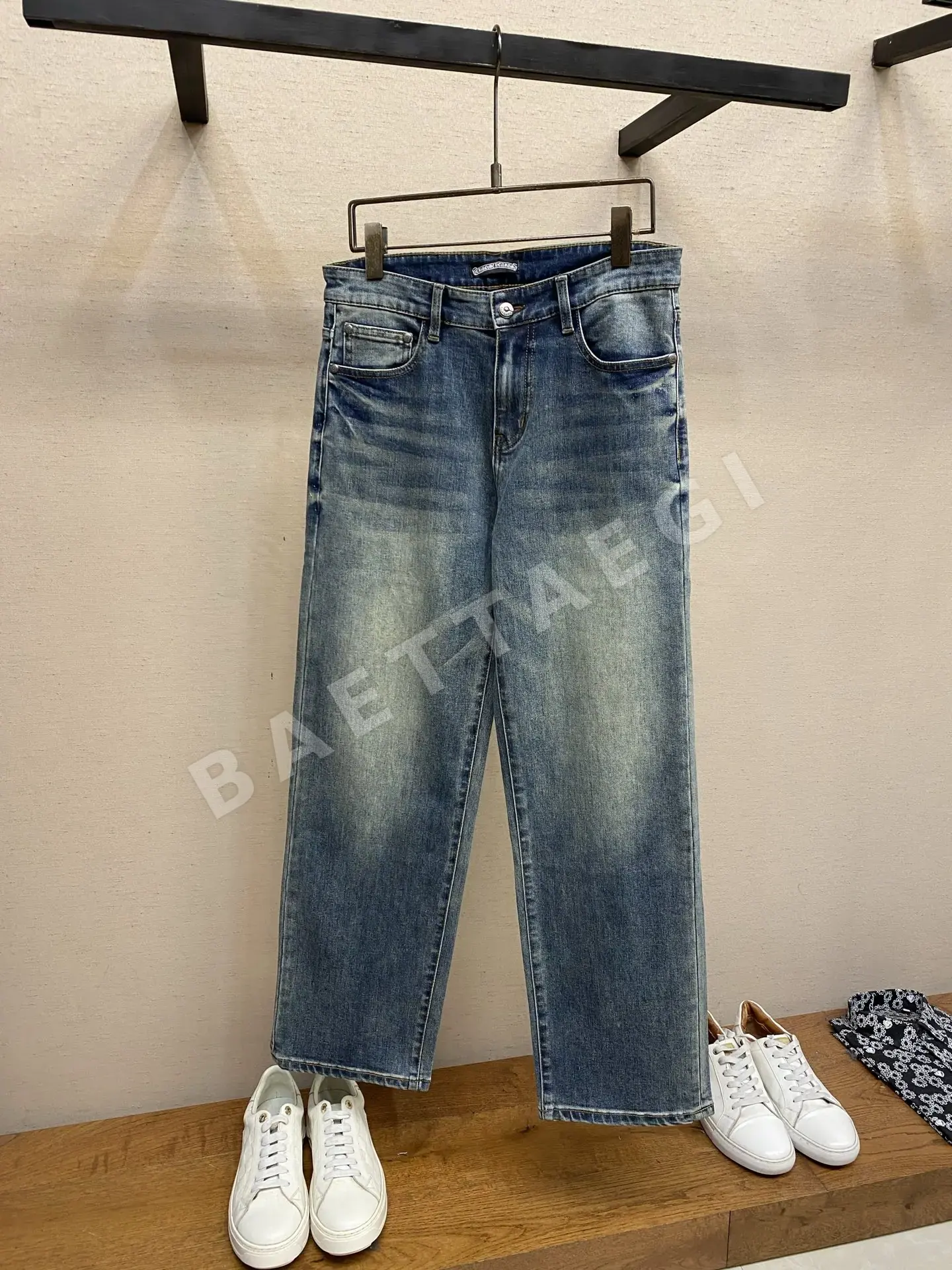 크롬하츠 남성 슬림 핏 청바지