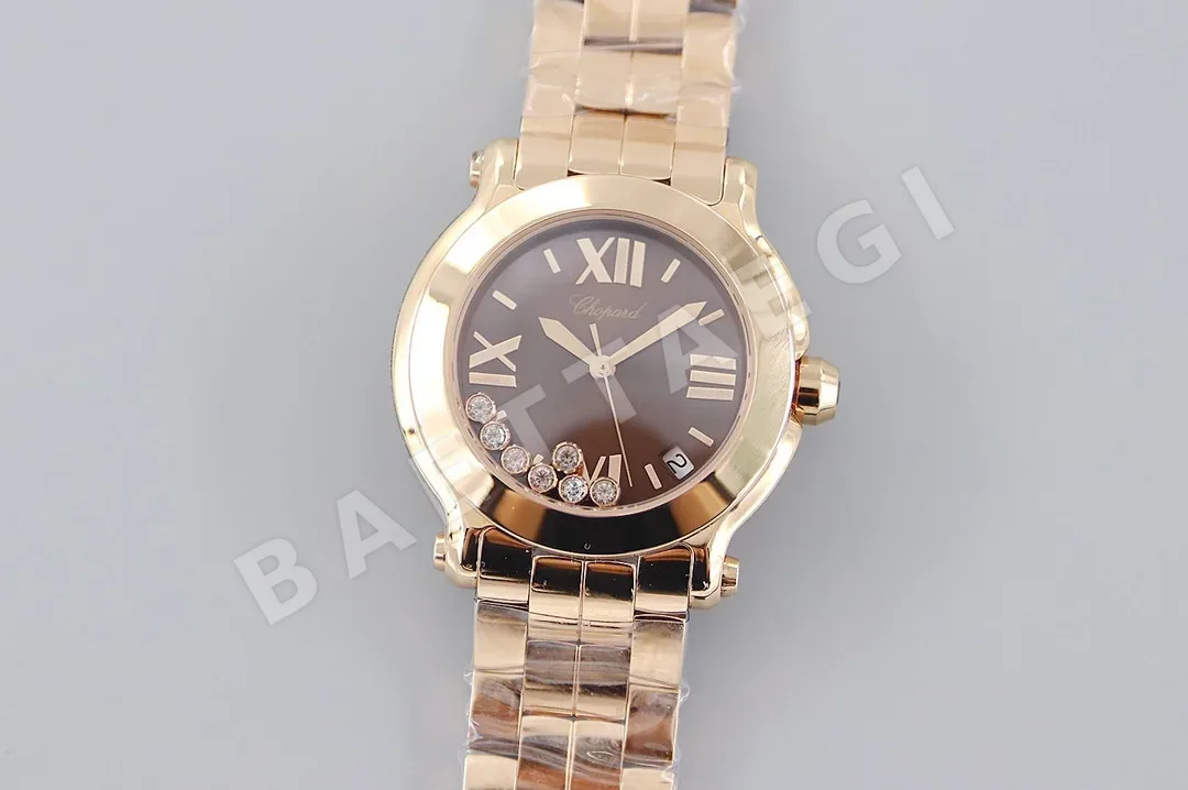 쇼파드 해피 스포츠 스틸 브레이슬릿 YF 공장 오토매틱 여성 시계 레플리카 45057 Chopard