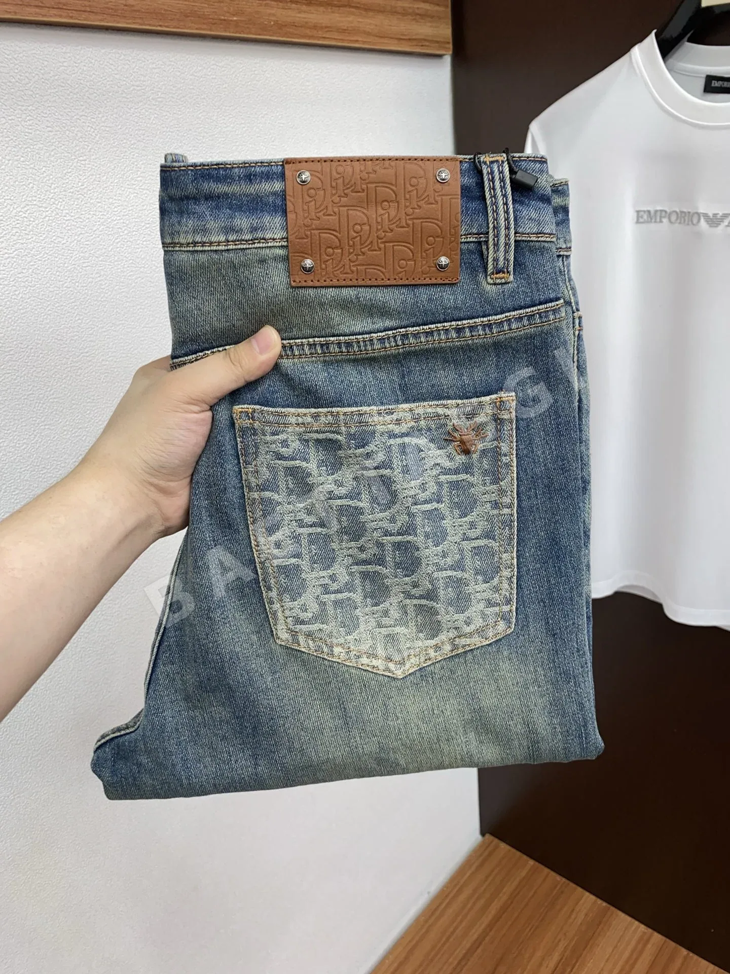 디올 커스텀 데님 청바지 16438