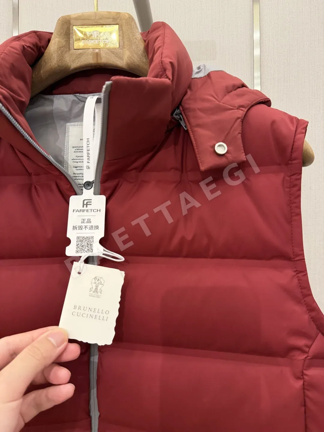 브루넬로쿠치넬리 나일론 후드 탈착 조끼 상세 이미지 7