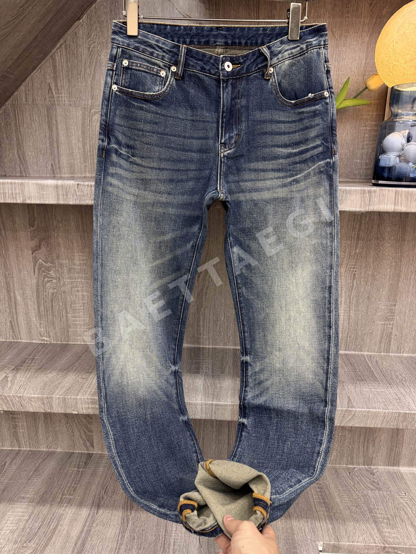 디올 남성 데님 슬림핏 바지 상세 이미지 5