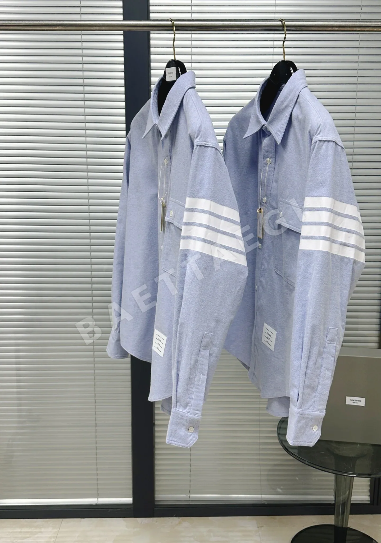 톰브라운 플란넬 4바 스트라이프 긴팔 셔츠 상세 이미지 3