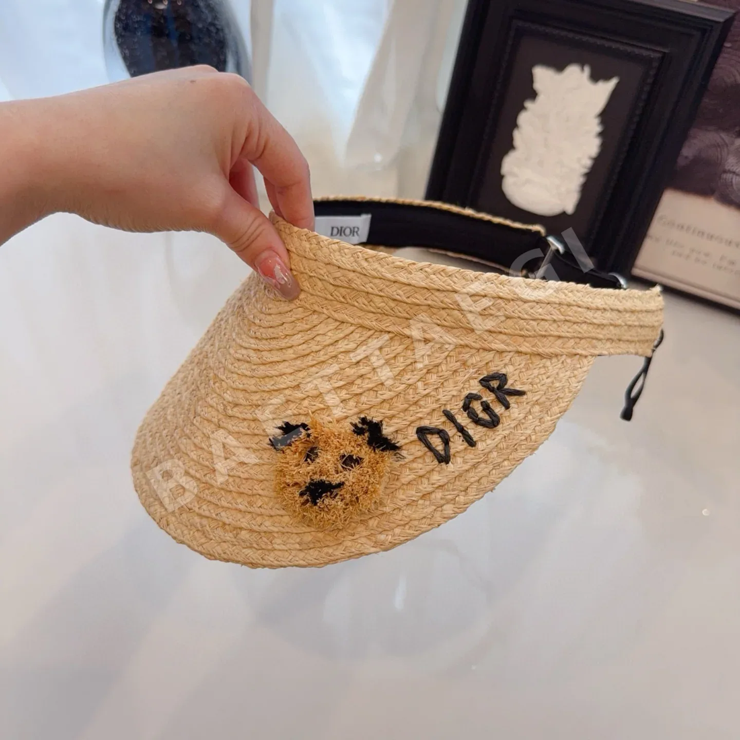 디올 라피아 바이저 모자 상세 이미지 8