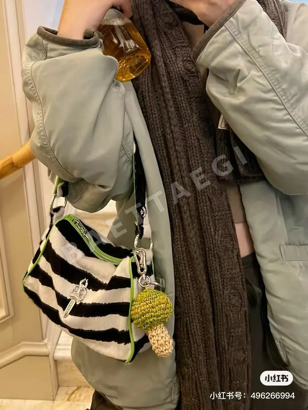 크롬하츠 애플그린 지브라 헤어 가방 상세 이미지 20
