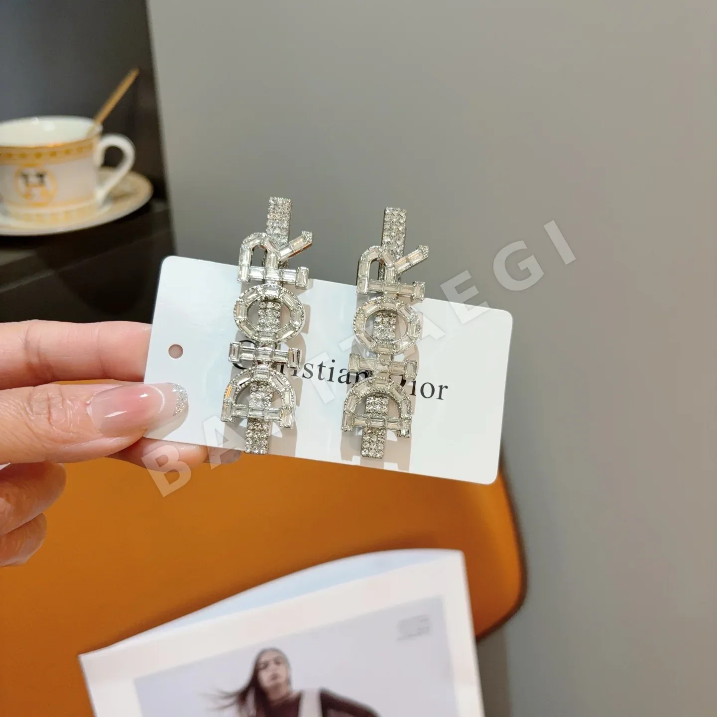 디올 메탈 라인스톤 BB 클립 헤어악세 상세 이미지 8