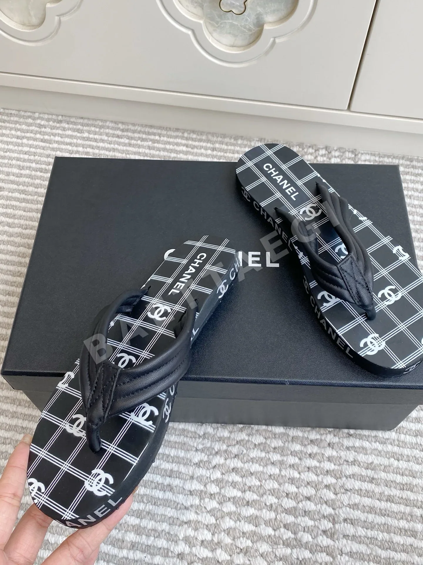 샤넬 비치 플랫폼 플립플롭 상세 이미지 3