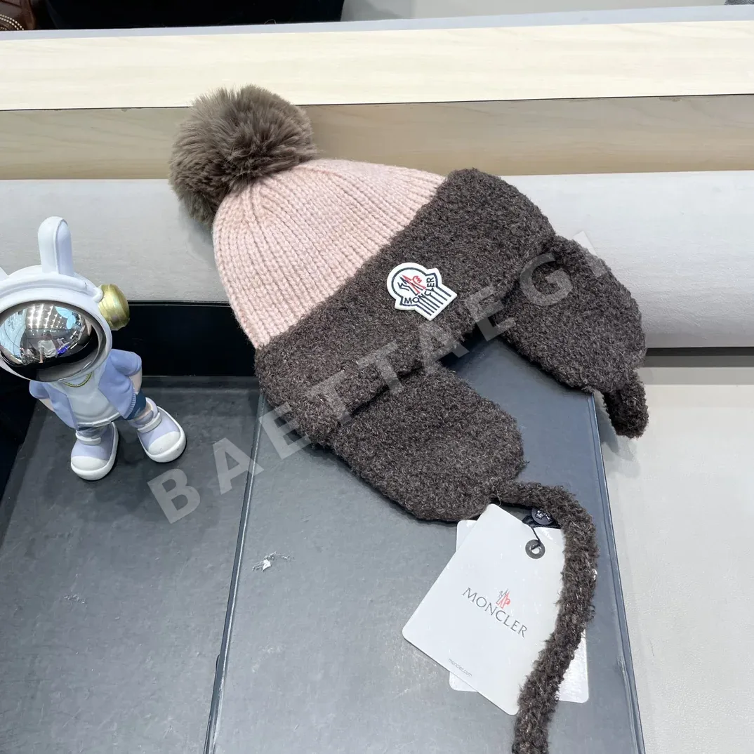 몽클레르 가죽 플리스 귀 보호 모자 상세 이미지 3