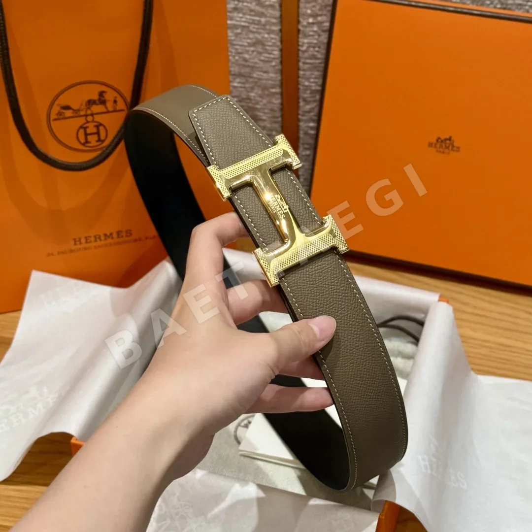 에르메스 남성 리버시블 H 버클 벨트 상세 이미지 3