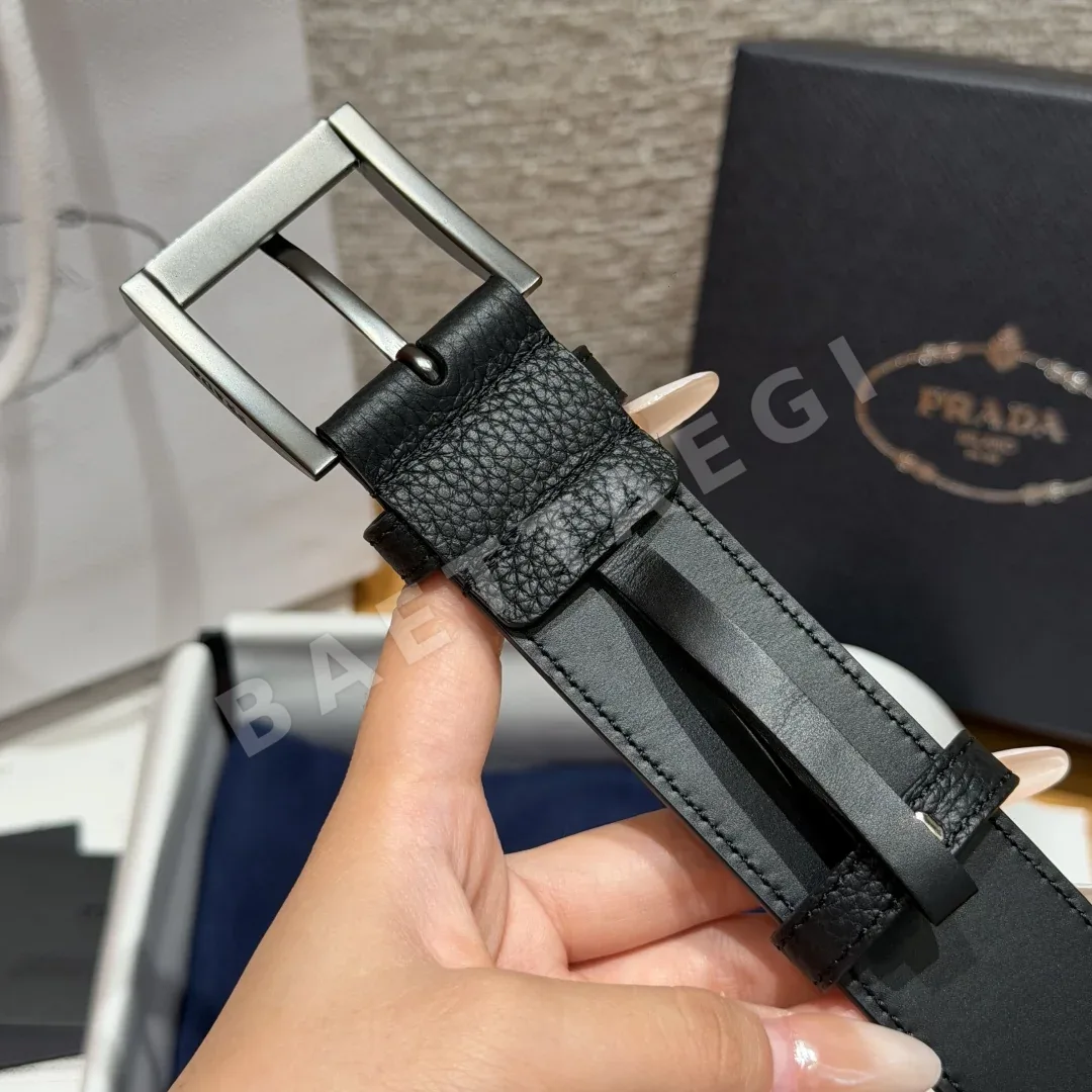 프라다 Pujia 가죽 벨트 33mm 상세 이미지 7