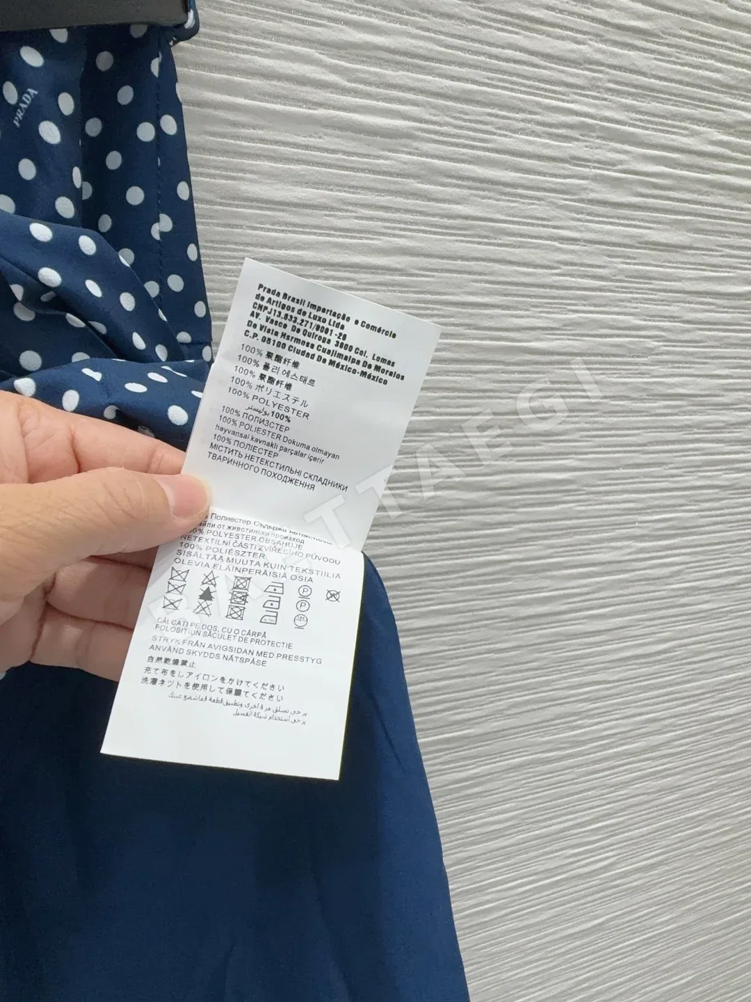 프라다 도트 패턴 여성 원피스 상세 이미지 9