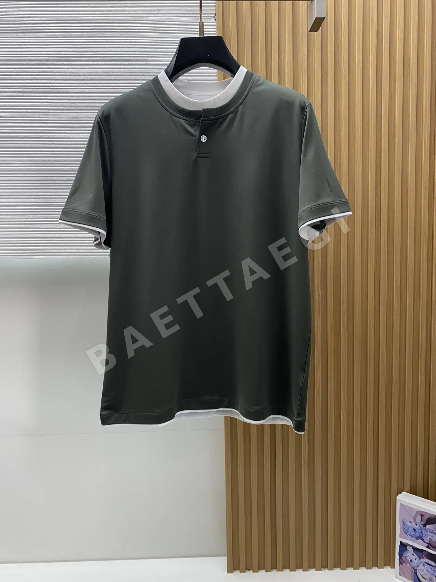 브루넬로쿠치넬리 100수 코튼 크루넥 남성 반팔 티셔츠 47985