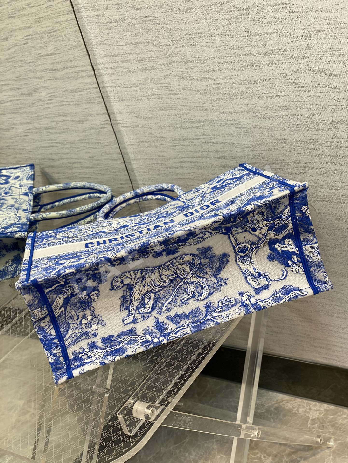 디올 리비에라 투명 캔버스 토트백 상세 이미지 7