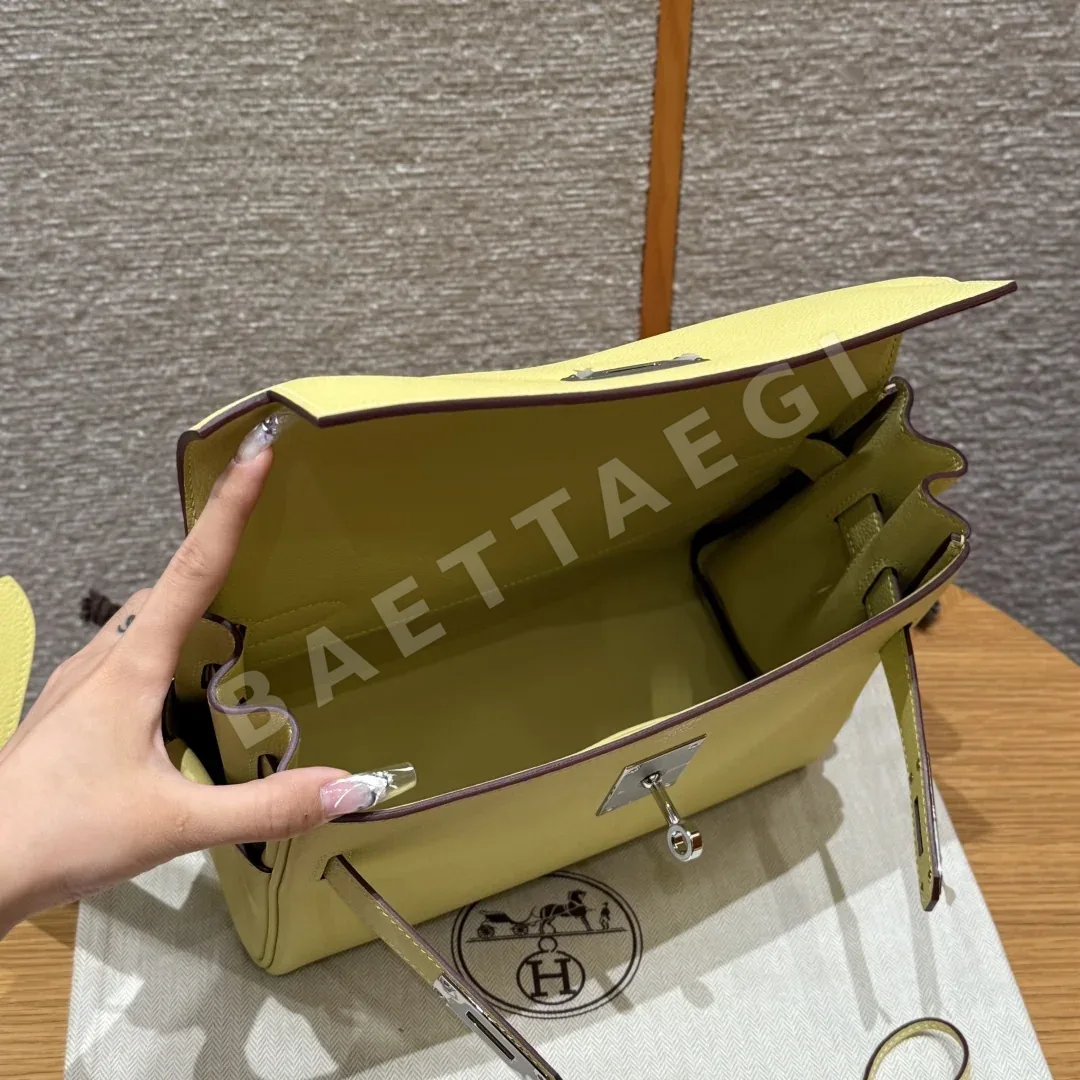 에르메스 켈리 메신저 노란색 가방 상세 이미지 6