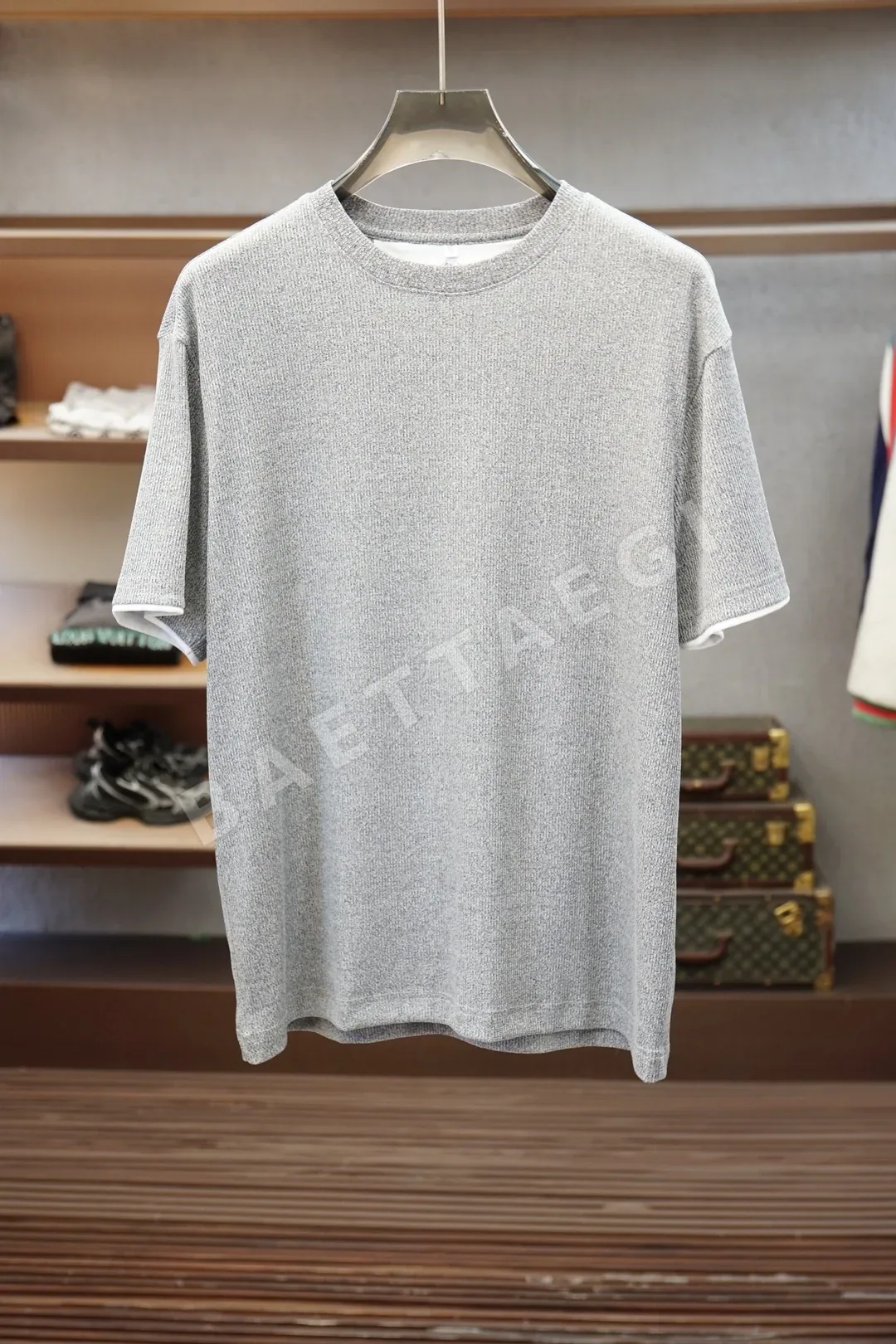 브루넬로쿠치넬리 남성 크루넥 반팔 티셔츠 상세 이미지 3