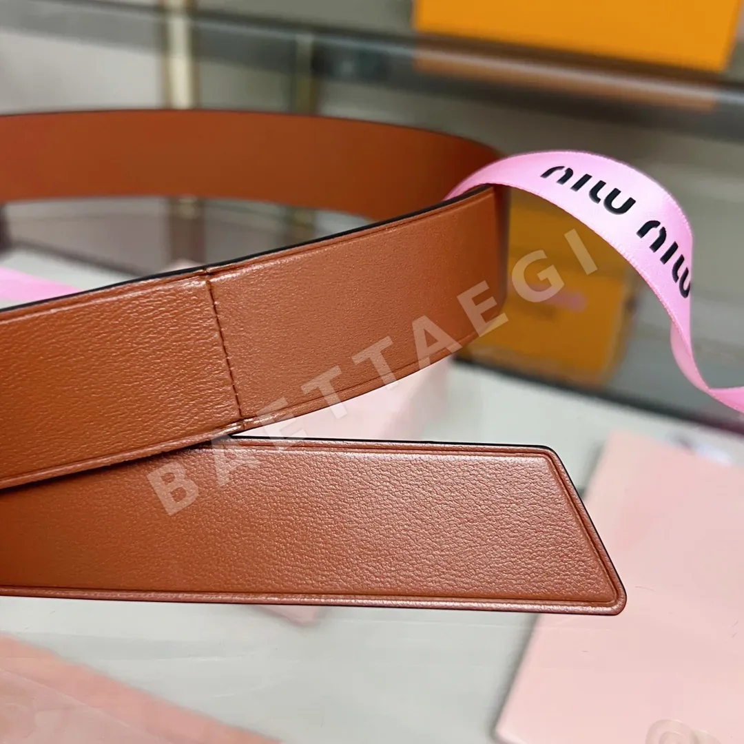 미우미우 램스킨 카라멜 벨트 상세 이미지 8