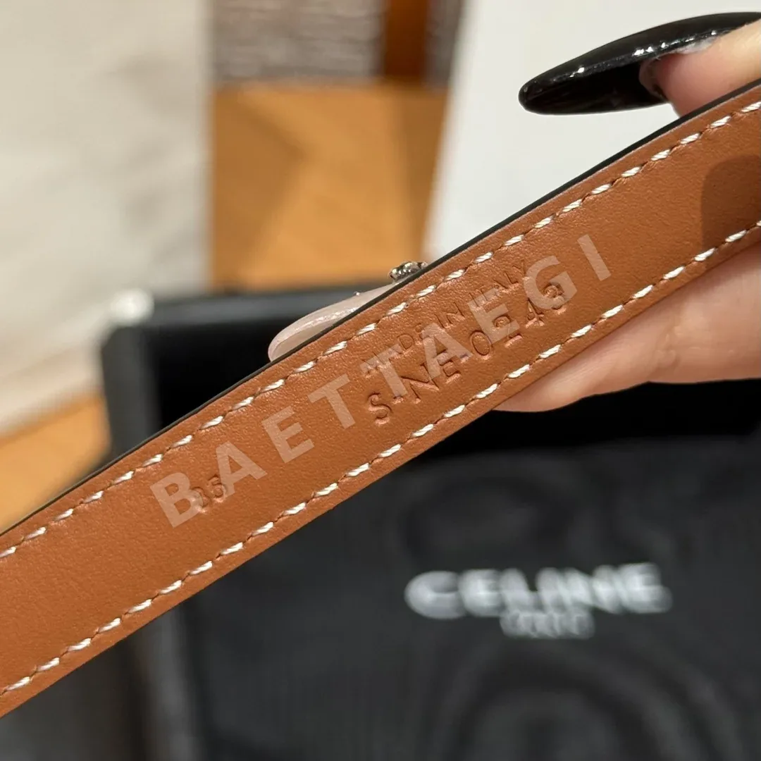셀린느 라펠 버클 13mm 가죽 벨트 상세 이미지 6