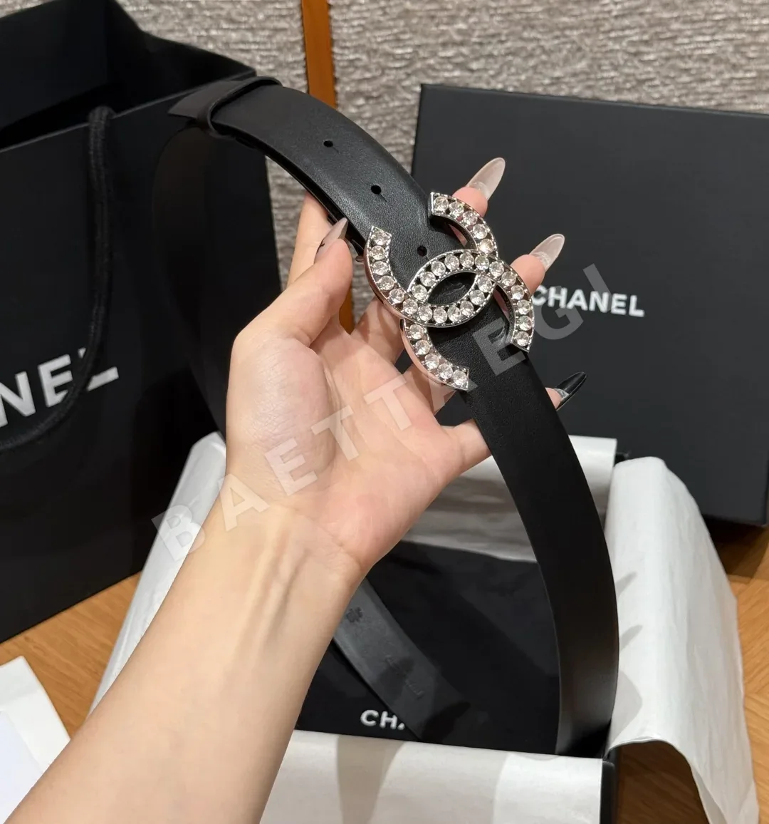 샤넬 클래식 더블 C 버클 소가죽 벨트 상세 이미지 3