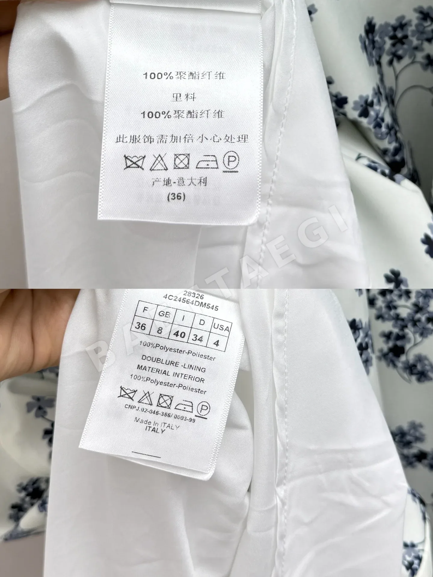 디올 여성 프린트 플라워 벨트 원피스 레플리카 상세 이미지 9
