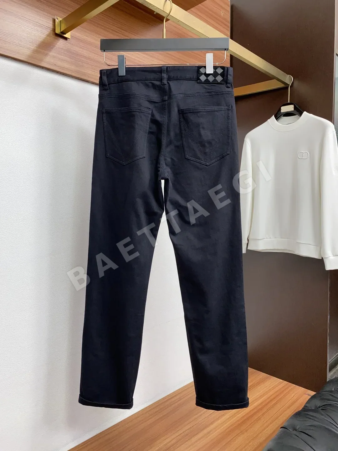 보테가베네타 블랙 스트레이트핏 남성 바지 상세 이미지 8