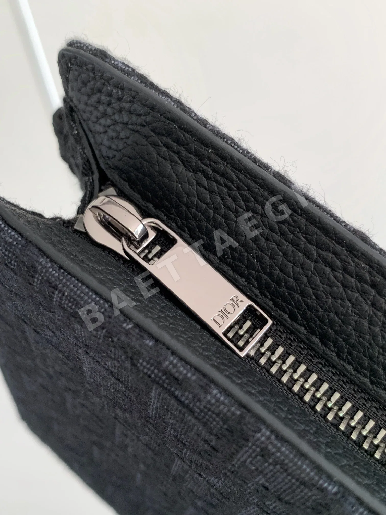디올 블랙 오블리크 자카드 클러치 파우치 상세 이미지 5