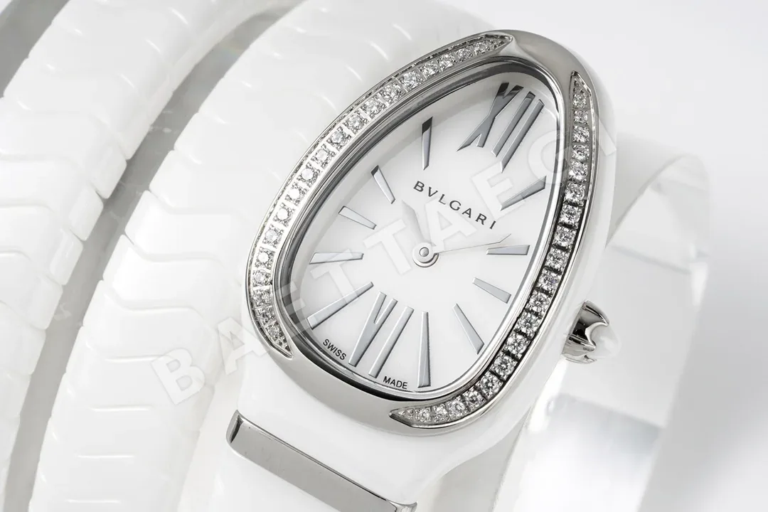 불가리 세르펜티 투보가스 세라믹 사파이어 쿼츠 여성 시계 레플리카 45034 Bvlgari