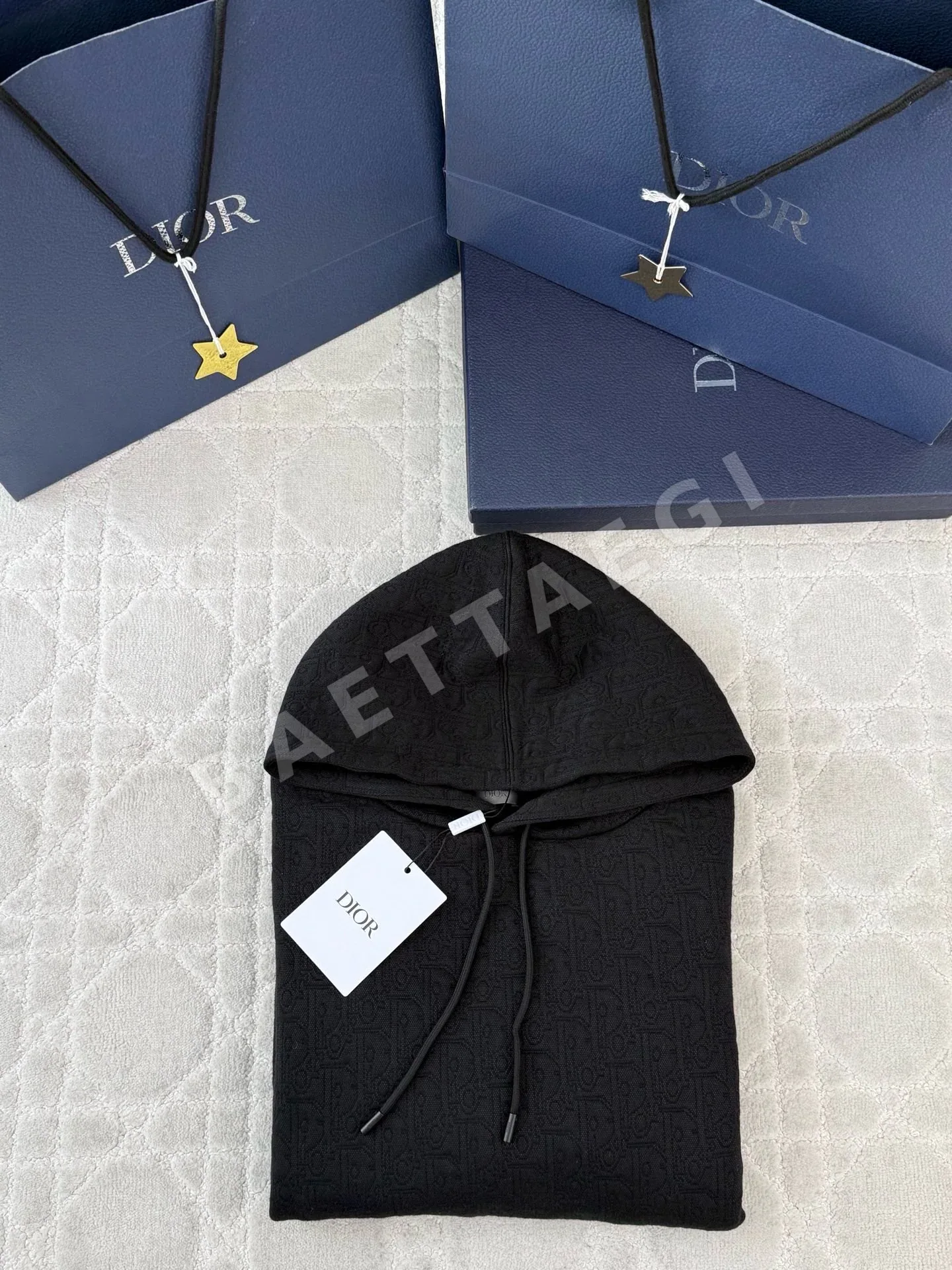 디올 CD 패턴 남성 후드티 상세 이미지 3